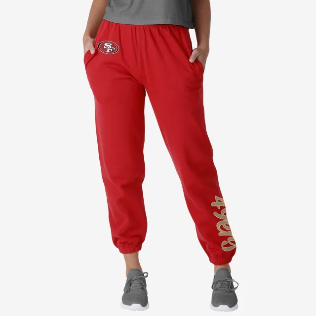 San Francisco 49ers Pantalon de survêtement couleur équipe avec mot-symbole pour femmes