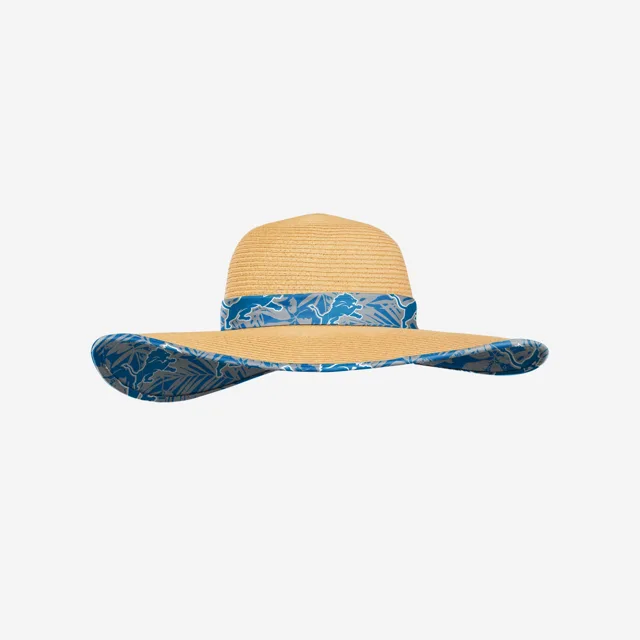 Detroit Lions Chapeau de Paille Floral pour Femme