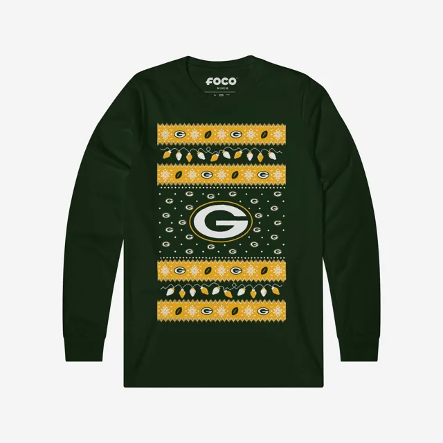 Green Bay Packers Pull à manches longues Holiday Lights