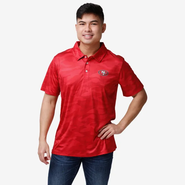 San Francisco 49ers Polo en polyester camouflage couleur