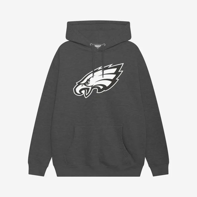 Philadelphia Eagles Sweat à capuche avec logo principal noir et blanc