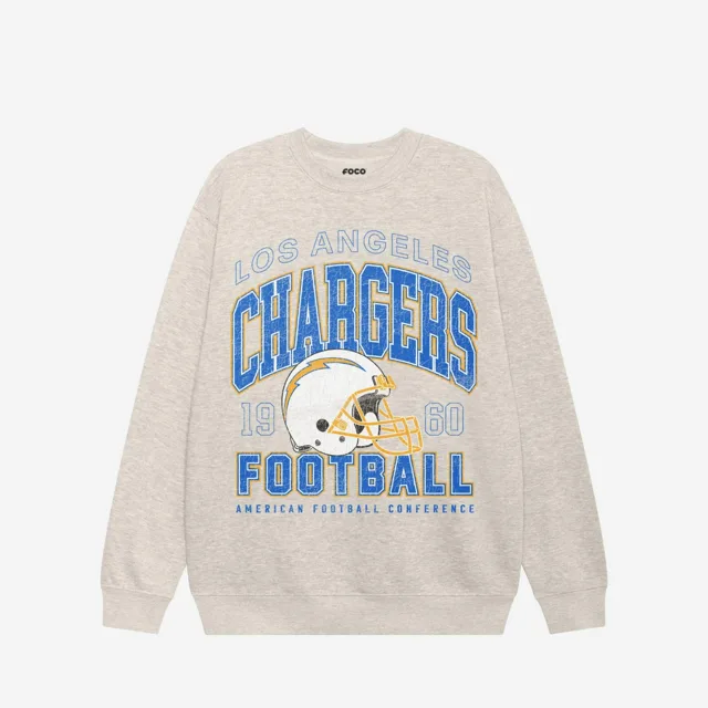 Sweat-shirt universitaire à col rond Los Angeles Chargers