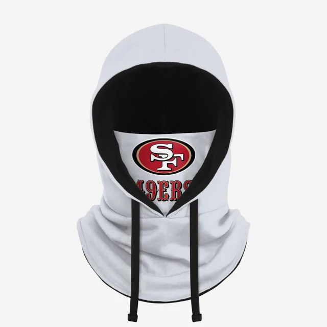 San Francisco 49ers Guêtre à capuche blanche avec cordon de serrage