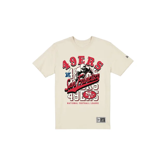 San Francisco 49ers Casque de retour T-shirt blanc chromé