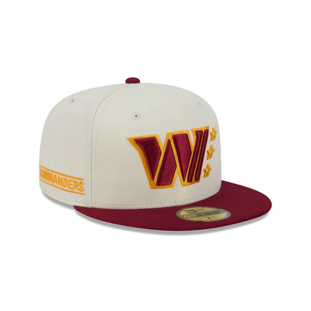 Washington Commanders Deceptor Chrome Blanc 59FIFTY Casquette ajustée