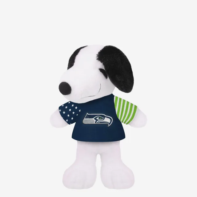 Seattle Seahawks Drapeau des États-Unis Snoopy Peanuts Team Jersey Peluche