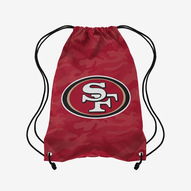San Francisco 49ers Sac à dos à cordon camouflage avec grand logo