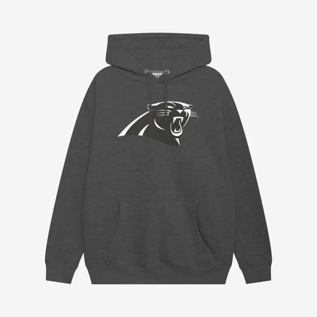 Carolina Panthers Sweat à capuche avec logo principal noir et blanc
