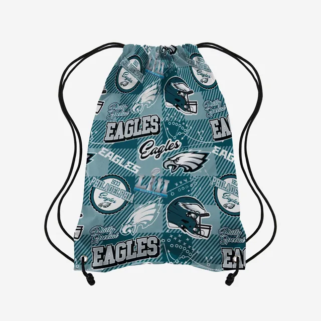 Philadelphia Eagles Sac à dos à cordon imprimé à répétition thématique
