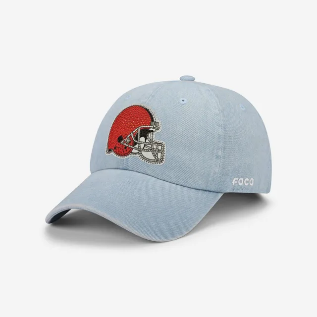 Cleveland Browns Casquette décontractée en denim avec logo strass