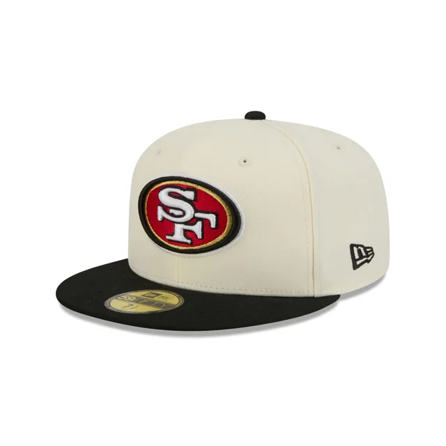 San Francisco 49ers Casquette ajustée Basic 59FIFTY Chrome Blanc
