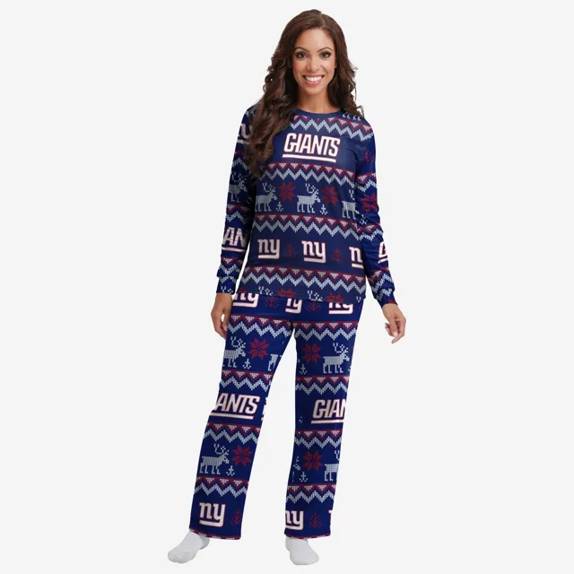 New York Giants Pyjama de vacances en famille à motif laid pour femme