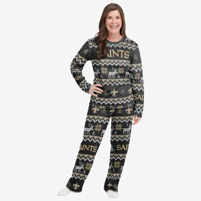 New Orleans Saints Pyjama de vacances en famille à motif laid pour femme