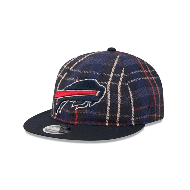 Buffalo Bills Grunge Plaid Retro Crown 9FIFTY Chapeau réglable