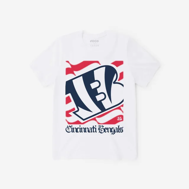 Cincinnati Bengals T-shirt avec le mot-symbole du patrimoine américain