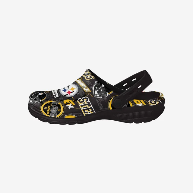 Sabot à imprimé historique Pittsburgh Steelers avec sangle