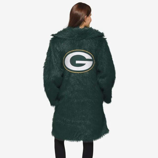 Green Bay Packers Veste longue en fausse fourrure