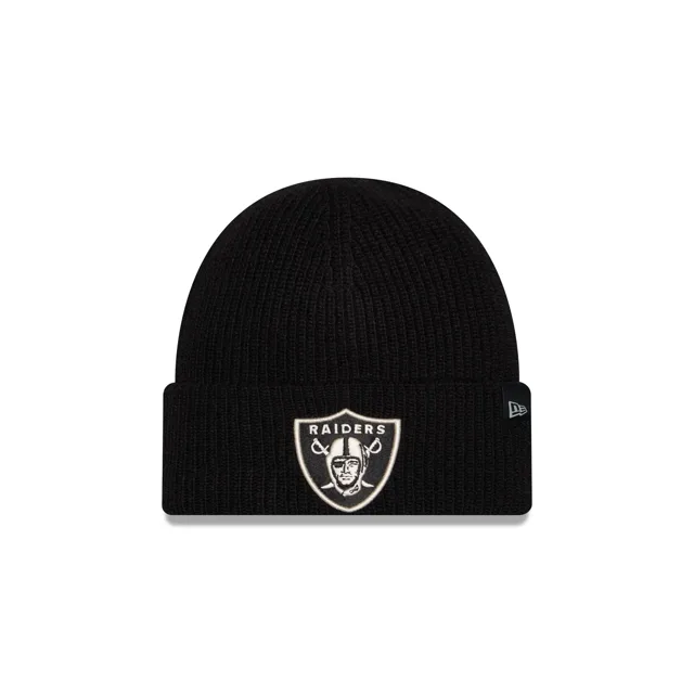 Las Vegas Raiders Bonnet en laine noir à revers court