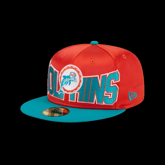 Miami Dolphins Chapeau ajusté 59FIFTY en satin audacieux