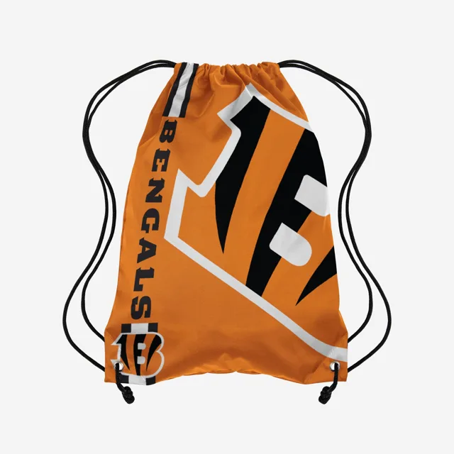 Cincinnati Bengals Sac à dos à cordon de serrage avec grand logo de couleur alternative orange