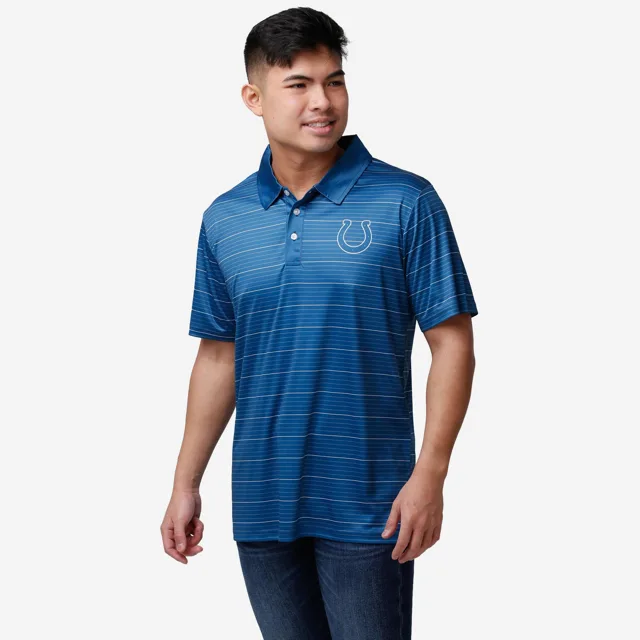 Polo rayé en polyester Indianapolis Colts