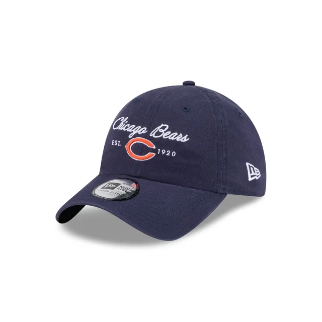 Chicago Bears Script Wordmark Chapeau réglable classique décontracté