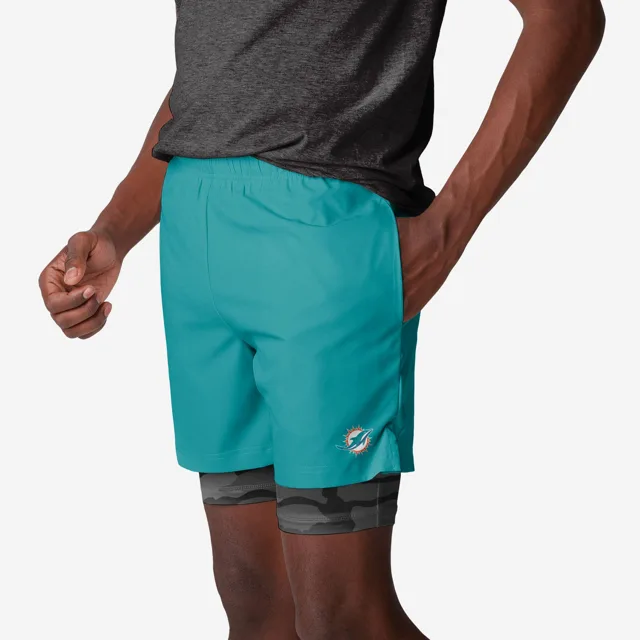 Miami Dolphins Team Color Camo Liner Short