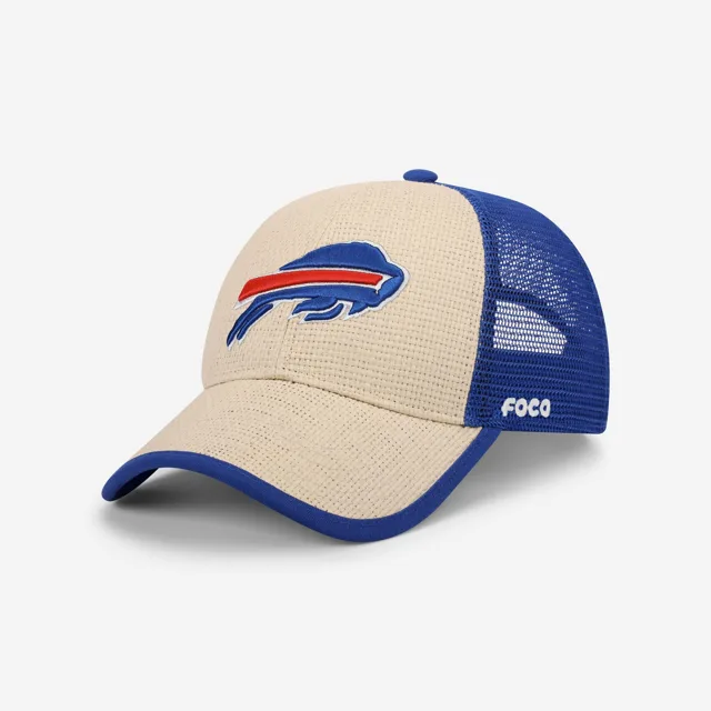 Buffalo Bills Casquette de camionneur décontractée en paille