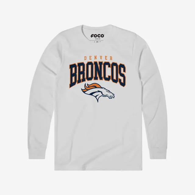 Denver Broncos T-shirt à manches longues avec logo classique