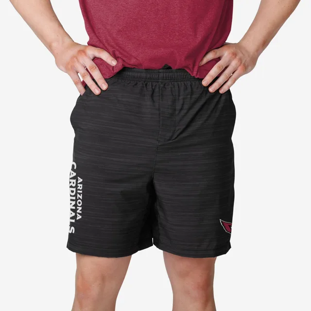 Arizona Cardinals Short doublé tissé noir chiné