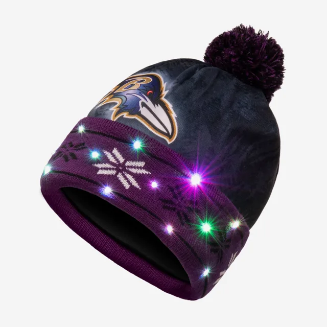 Bonnet lumineux Baltimore Ravens avec grand logo