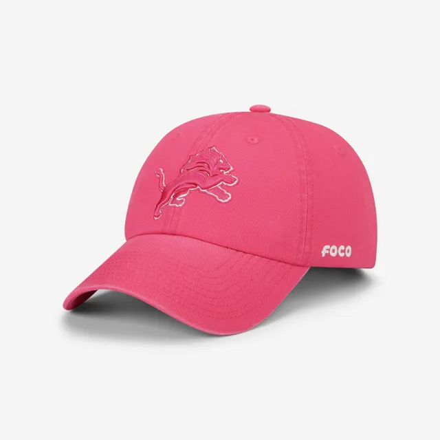 Casquette décontractée Detroit Lions magenta et blanche