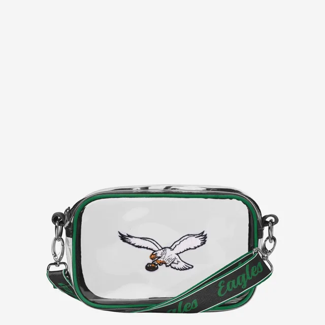Philadelphia Eagles Sac à bandoulière transparent avec logo chenille