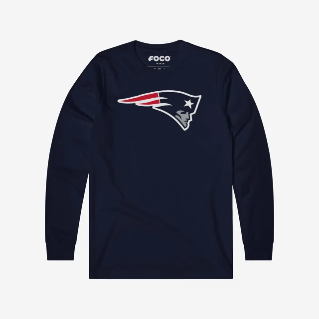 New England Patriots T-shirt à manches longues avec logo principal