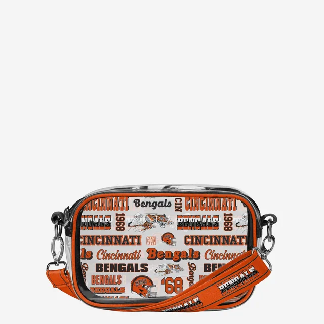 Cincinnati Bengals Répéter Sac à bandoulière transparent à imprimé rétro