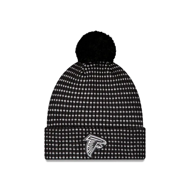 Atlanta Falcons 2026 Sideline Bonnet en tricot à pompon noir pour temps froid