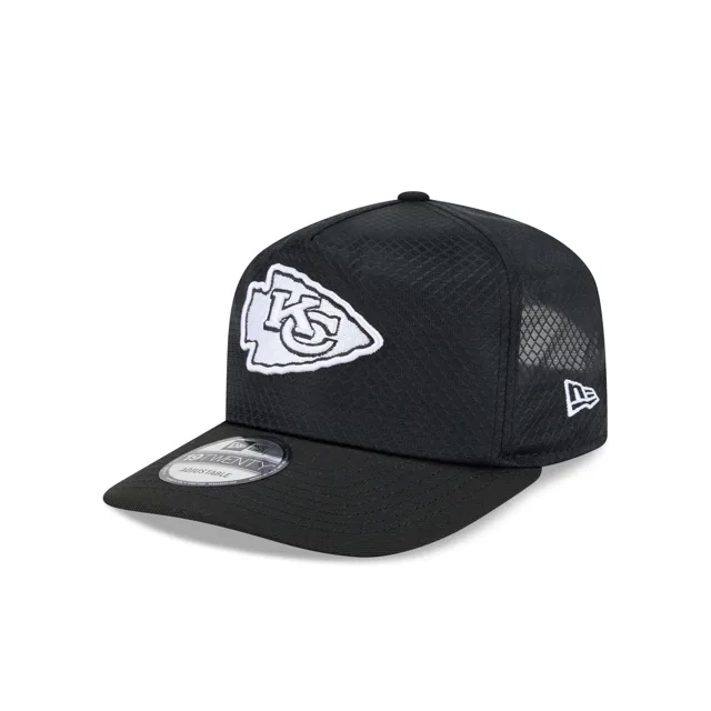 Kansas City Chiefs Casquette de camionneur en maille noire et blanche 19TWENTY