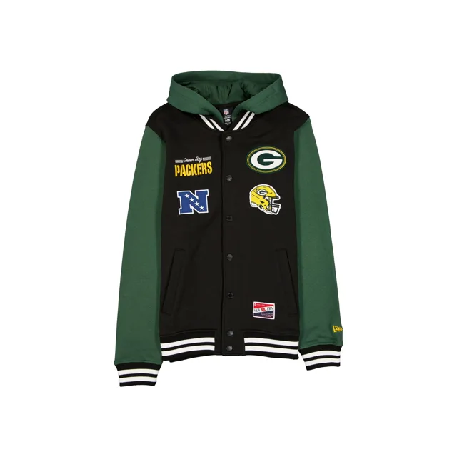 Veste noire rétro Green Bay Packers