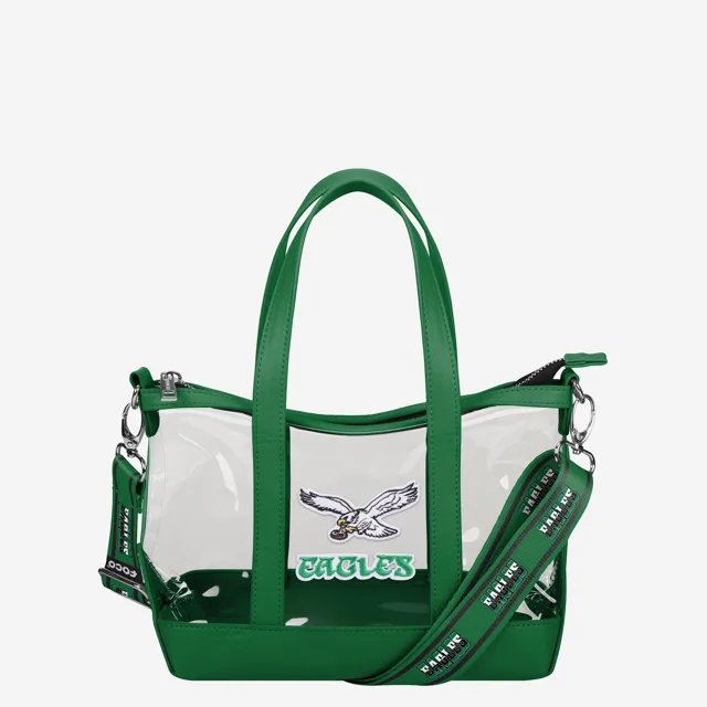 Philadelphia Eagles Mini sac fourre-tout à bandoulière transparent vert Kelly