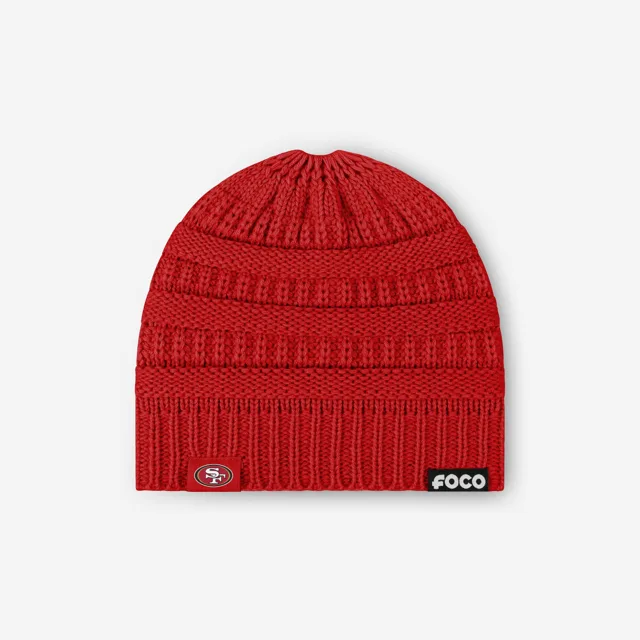 San Francisco 49ers Bonnet queue de cheval solide pour femme