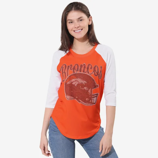 Denver Broncos T-shirt raglan strass