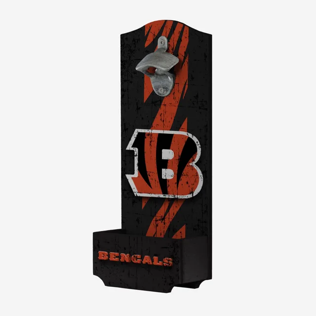 Cincinnati Bengals Panneau ouvre-bouteille en bois