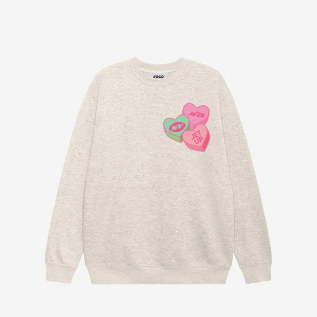 New York Jets Sweat-shirt à col rond Candy Heart