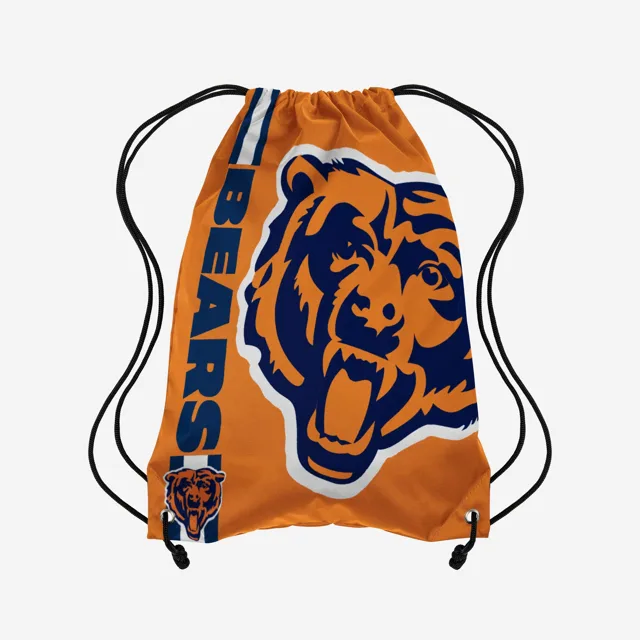 Chicago Bears Sac à dos à cordon de serrage avec grand logo de couleur alternative orange