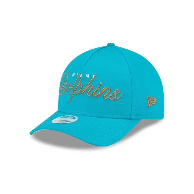 Miami Dolphins Casquette snapback 9FORTY M-Crown A-Frame métallisée pour femmes