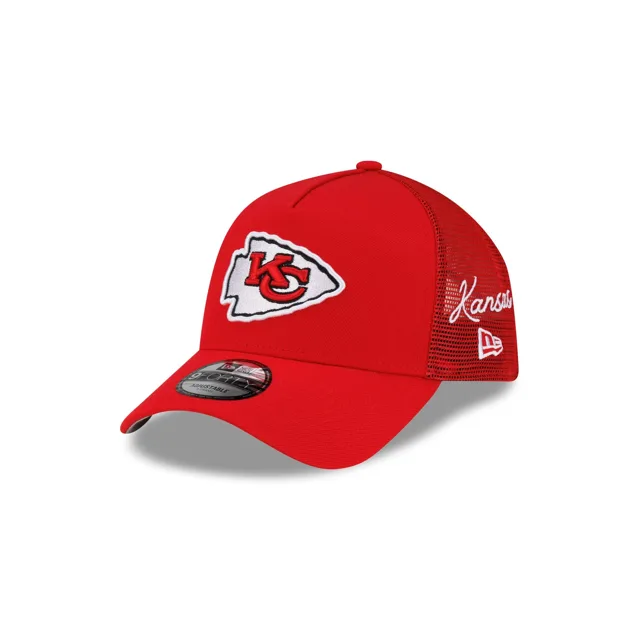 Kansas City Chiefs Casquette de camionneur à cadre en A avec script latéral 9FORTY