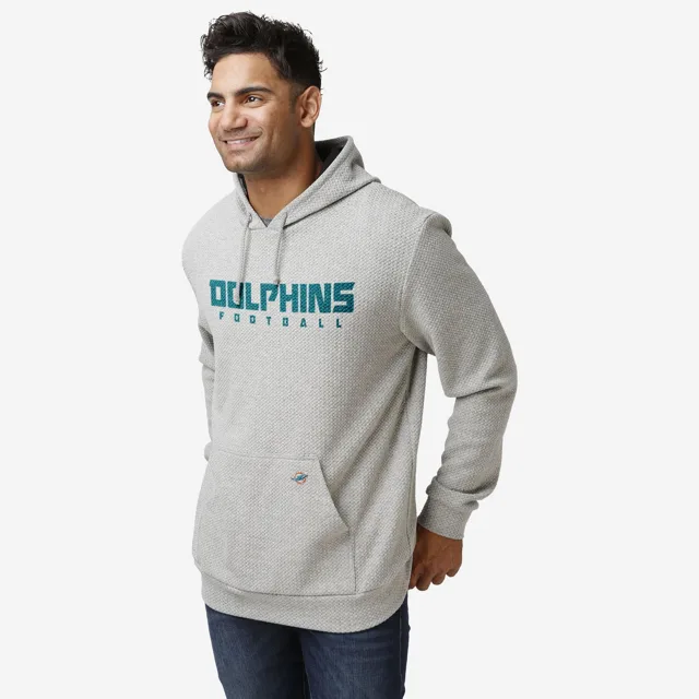 Miami Dolphins Sweat à capuche tissé gris