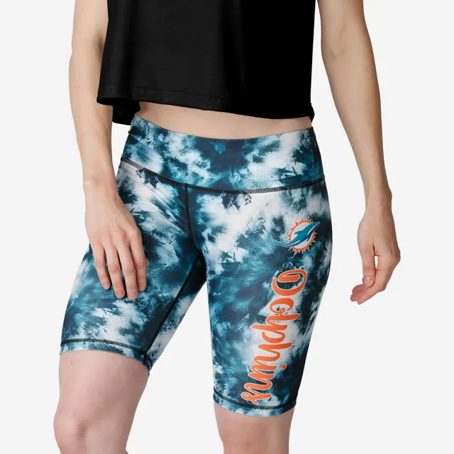 Miami Dolphins Short de vélo Team Color Tie-Dye pour femme