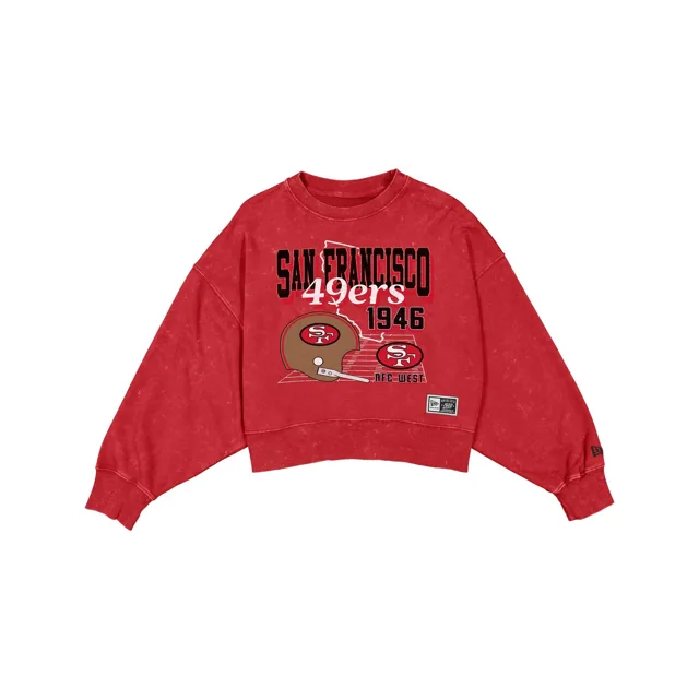 San Francisco 49ers Pull court délavé à col rond pour femme