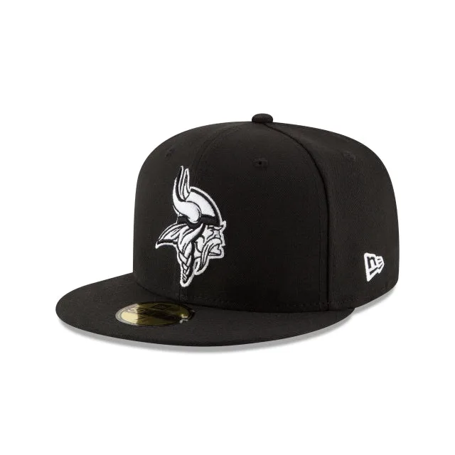 Minnesota Vikings Chapeau ajusté 59FIFTY noir et blanc